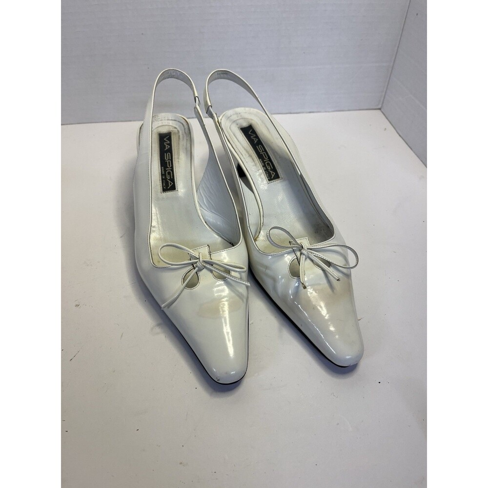 Vintage Via Spiga Sling Back Shoes Women’s 10 Kitten Heels 90’s Pointy Toe